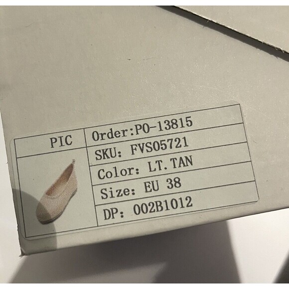 FEVERSOLE Women Size 7.5 Shoes Soft Cushion Tan Color Elastic Adjustable Ballet - Picture 7 of 12